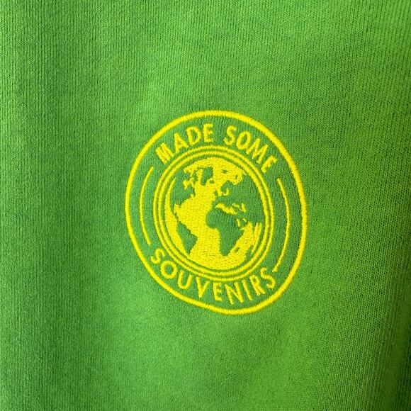 NWOT Made Some Souvenirs Logo Tourist Fleece Sweatshirt Green Size Small - Picture 3 of 9